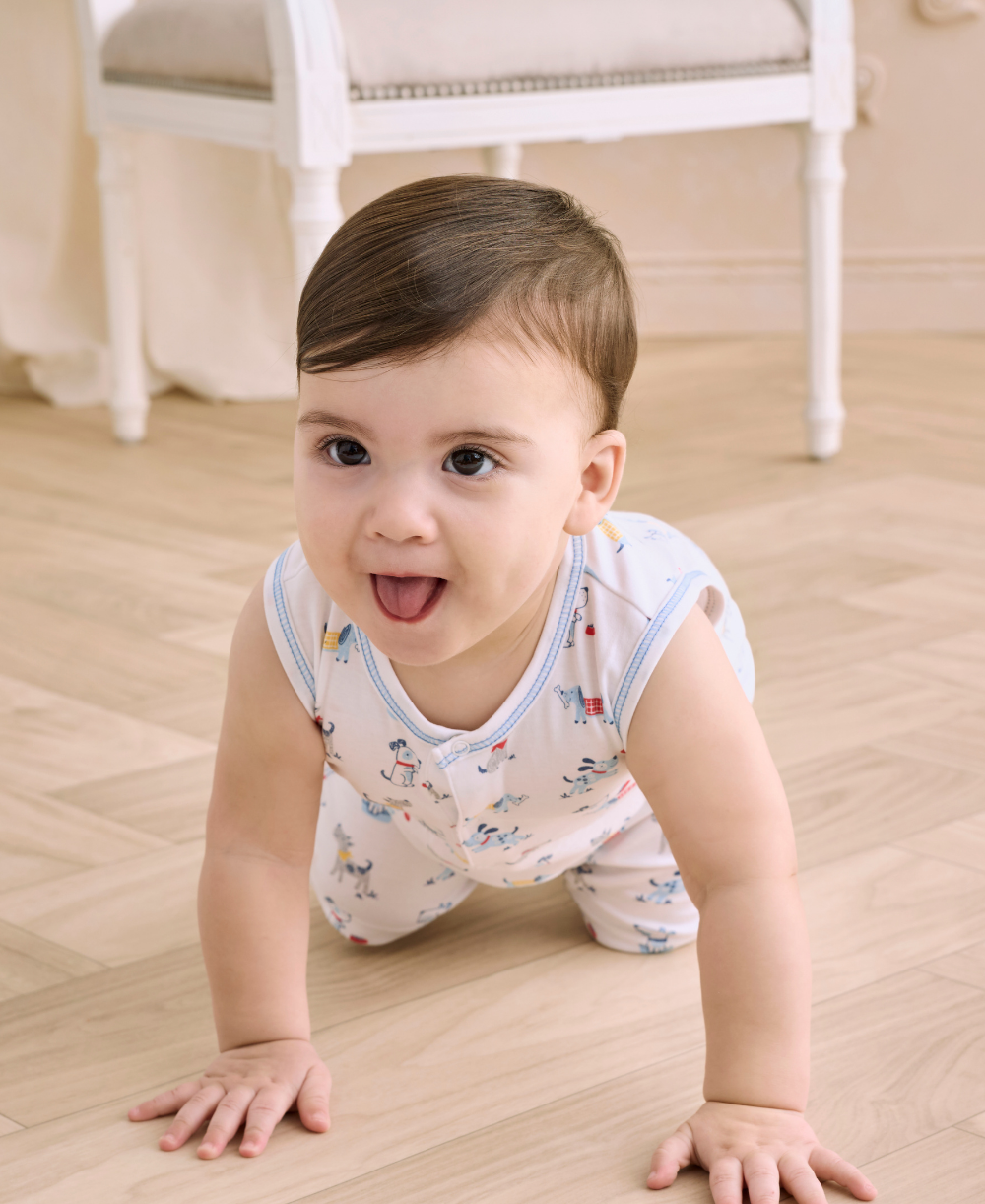 Puppy Patch Sleeveless Playsuit - Kissy Kissy