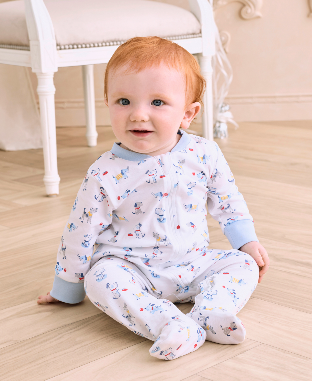 Puppy Patch Zip Footie - Kissy Kissy