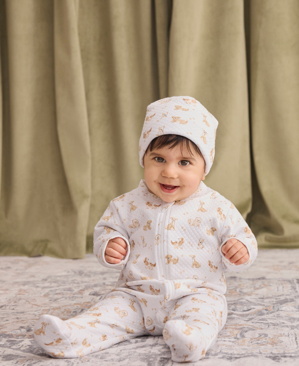 Puppy Paws Brown Jacquard Hat - Kissy Kissy