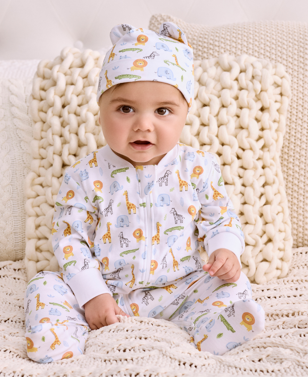 Safari Wild Zip Footie - Kissy Kissy