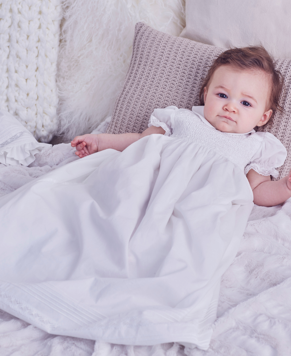 NEW Silene Christening Gown & Hat Set - Kissy Kissy
