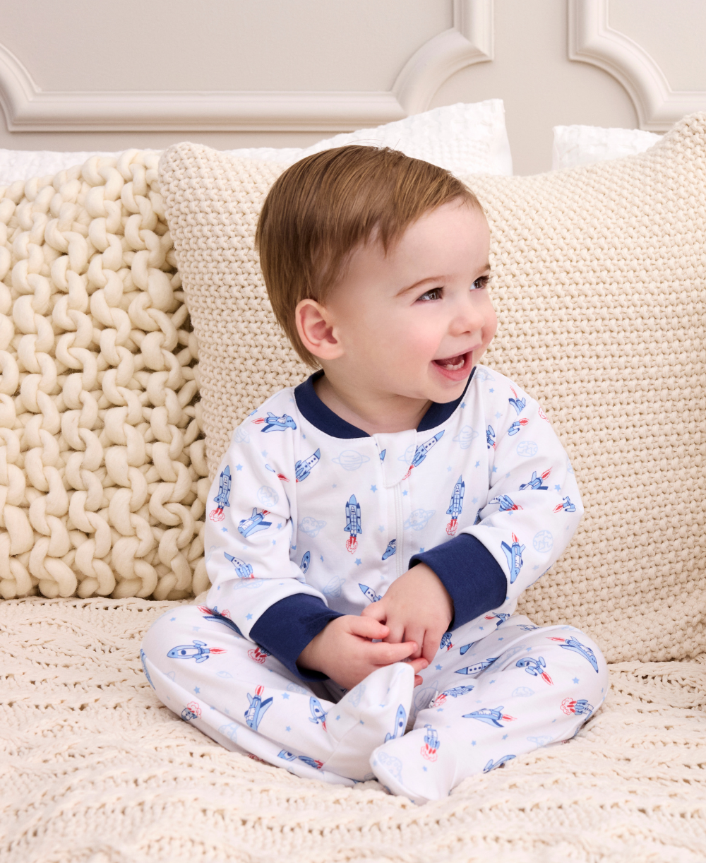 Space Voyage Zip Footie - Kissy Kissy