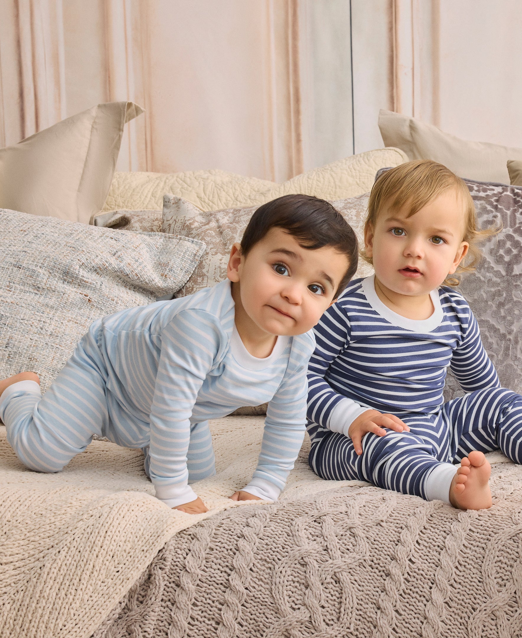 Team Stripes Navy Pajama Set - Kissy Kissy