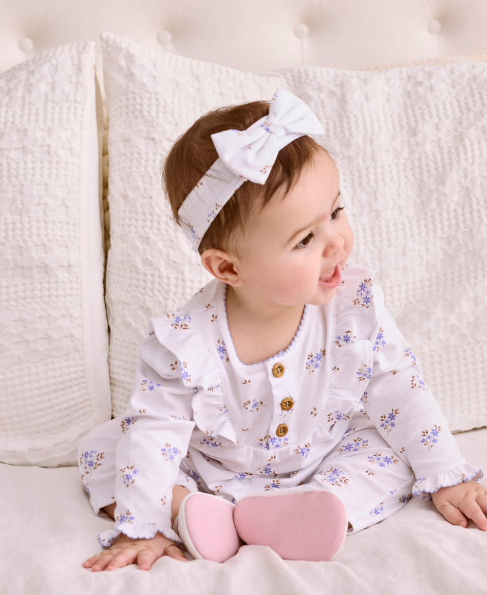 Tiny Blossoms Lilac Playsuit - Kissy Kissy