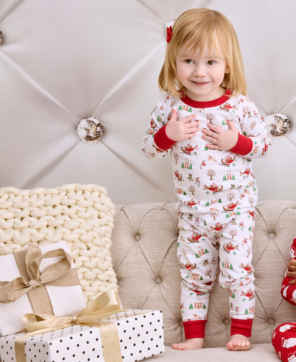 Up Up & Away Santa Pups Pajama Set - Kissy Kissy