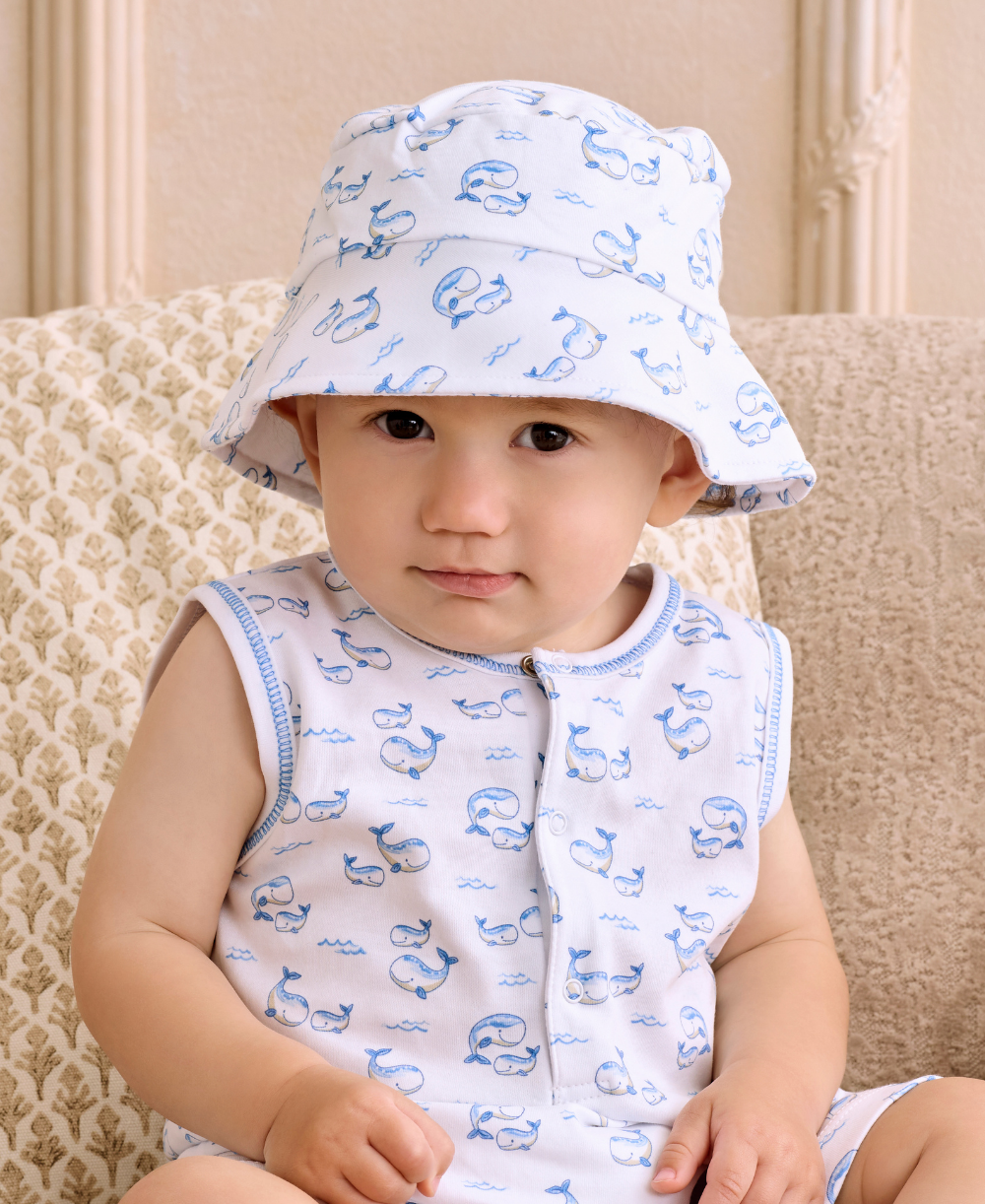 Whale Pods Blue Bucket Hat - Kissy Kissy