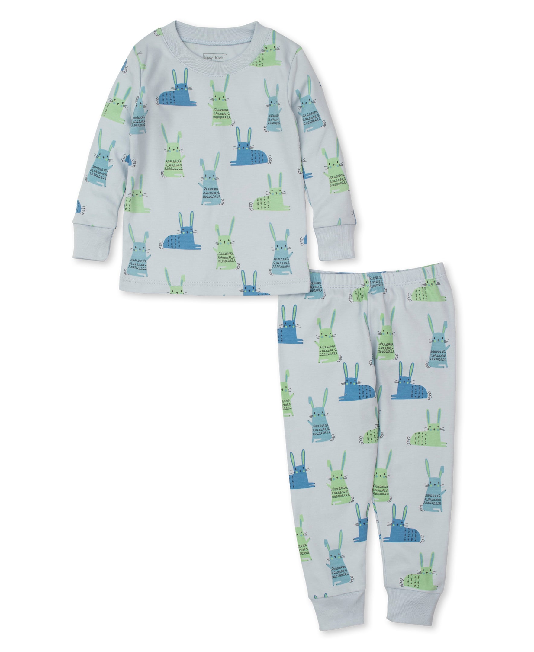 Kissy Love Honey Bunny Blue Pajama Set - Kissy Kissy
