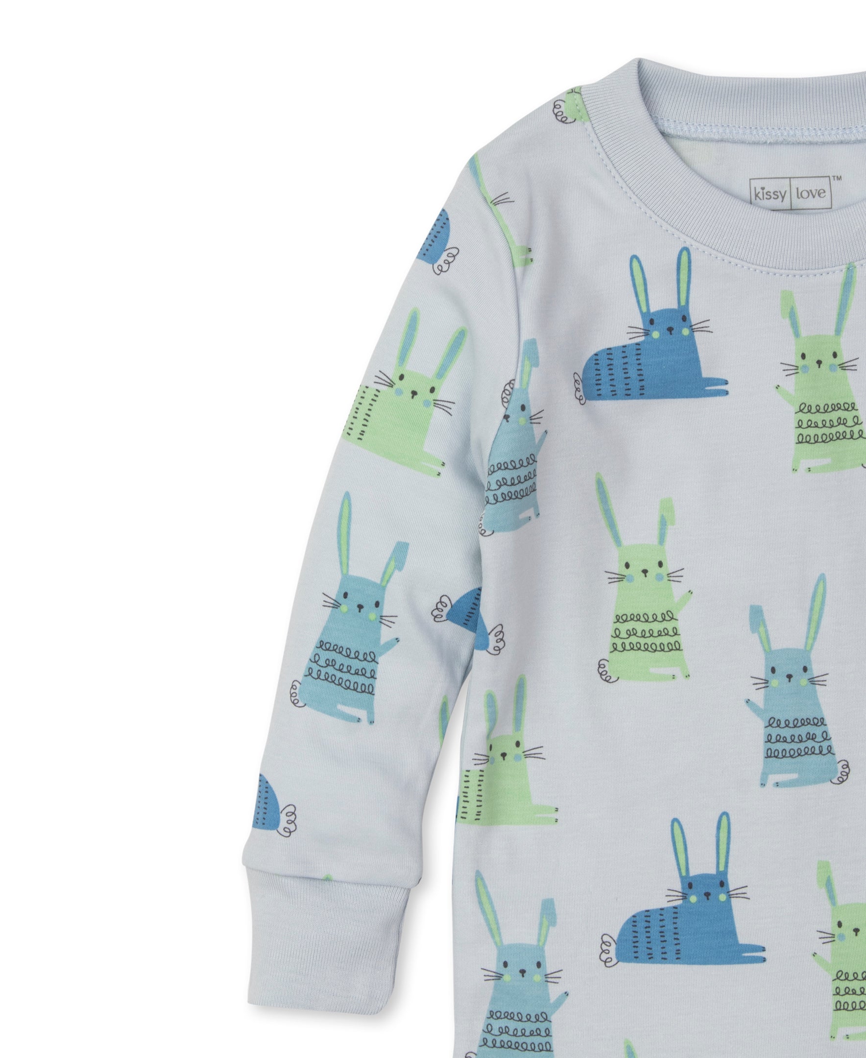 Kissy Love Honey Bunny Blue Pajama Set - Kissy Kissy