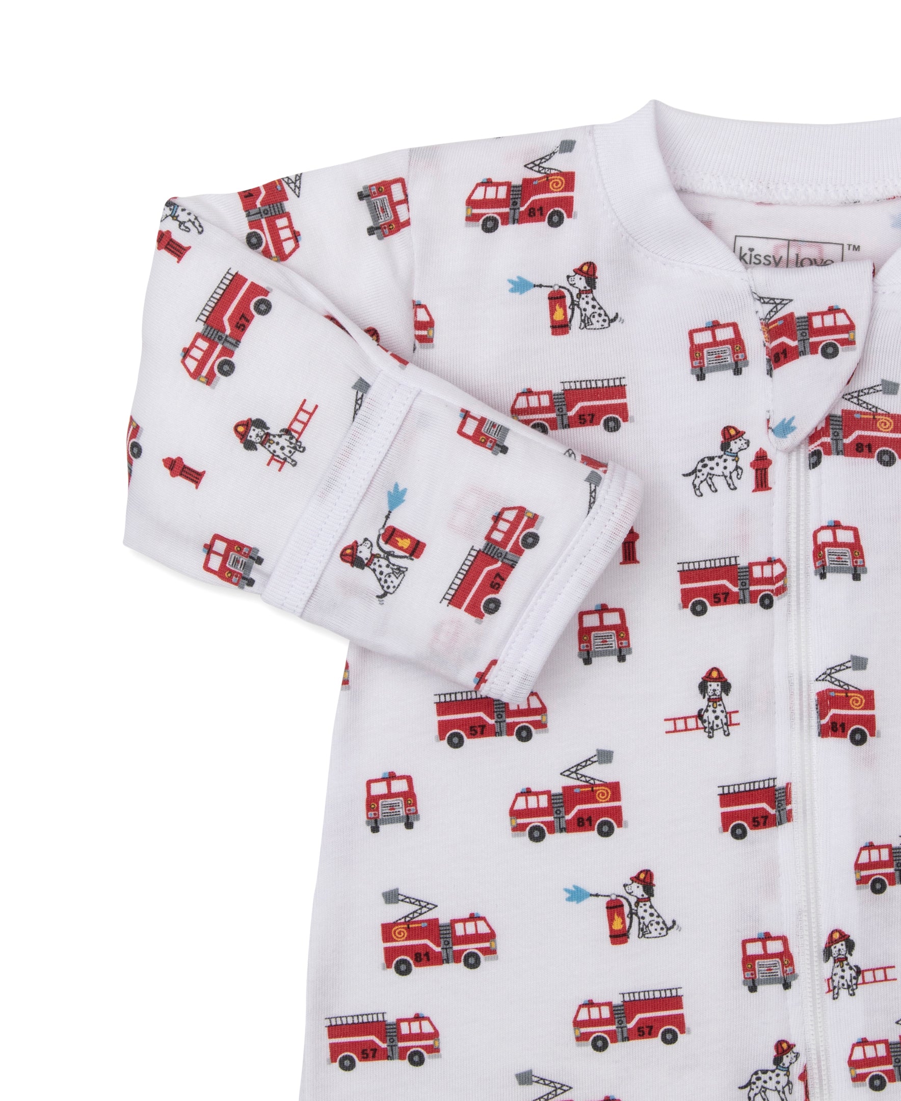 Kissy Love Brave Firefighters StretchFlex Zip Footie - Kissy Kissy