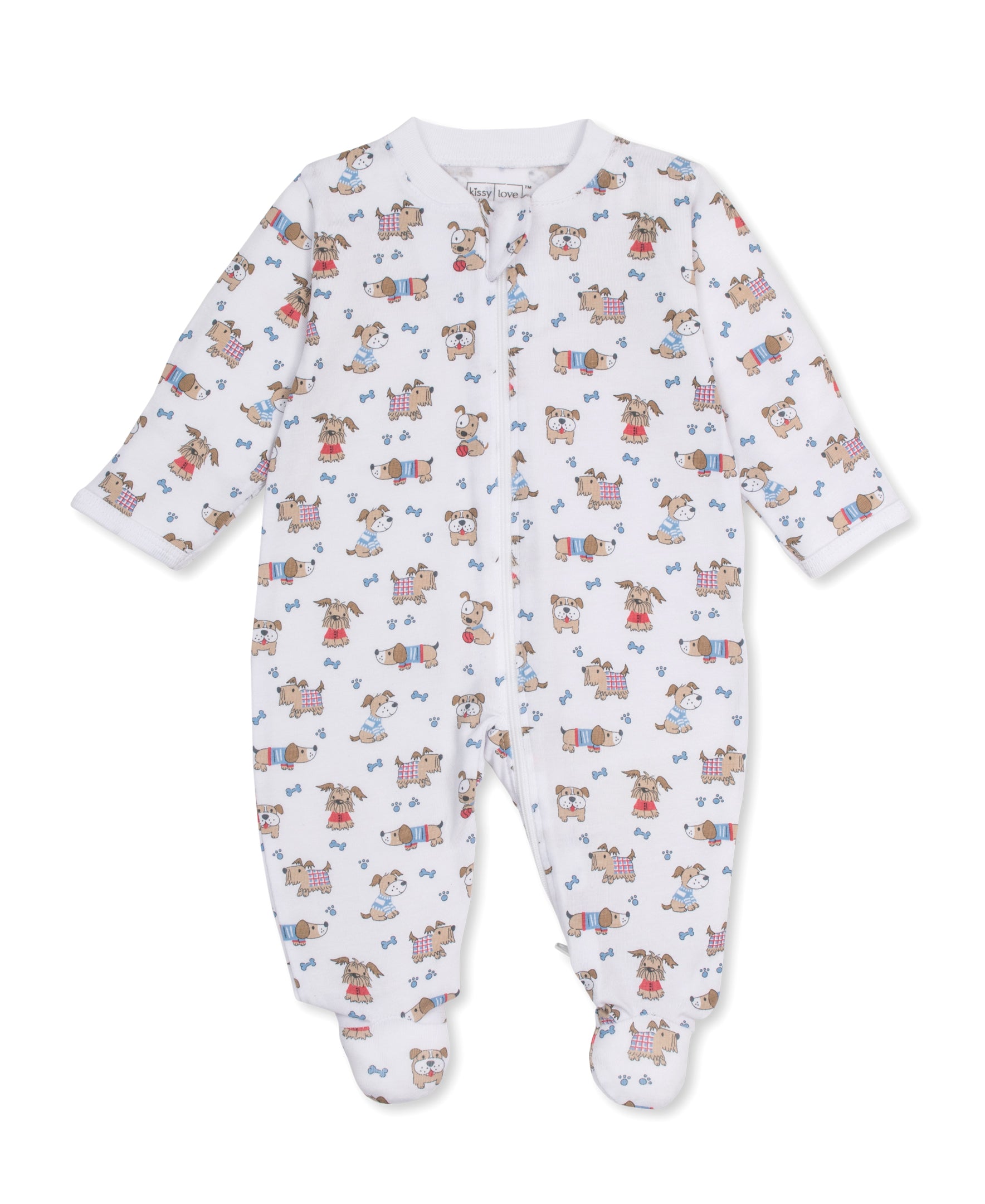 Kissy Love Dog Walk StretchFlex Zip Footie