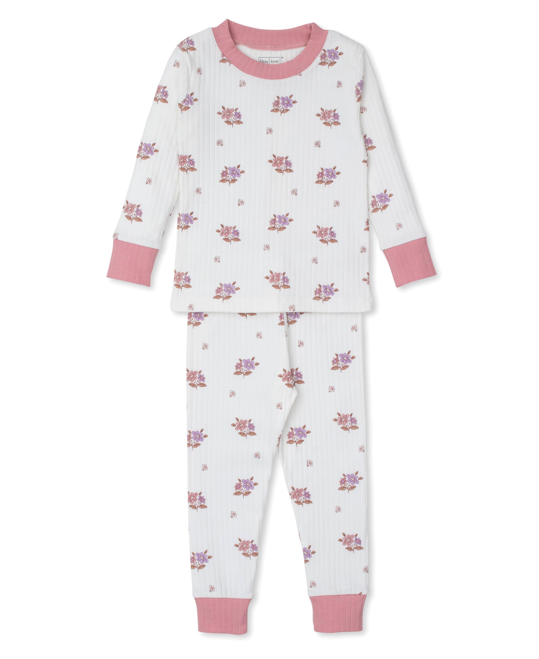 Kissy Love Abloom Ribbed Toddler Pajama Set - Kissy Kissy