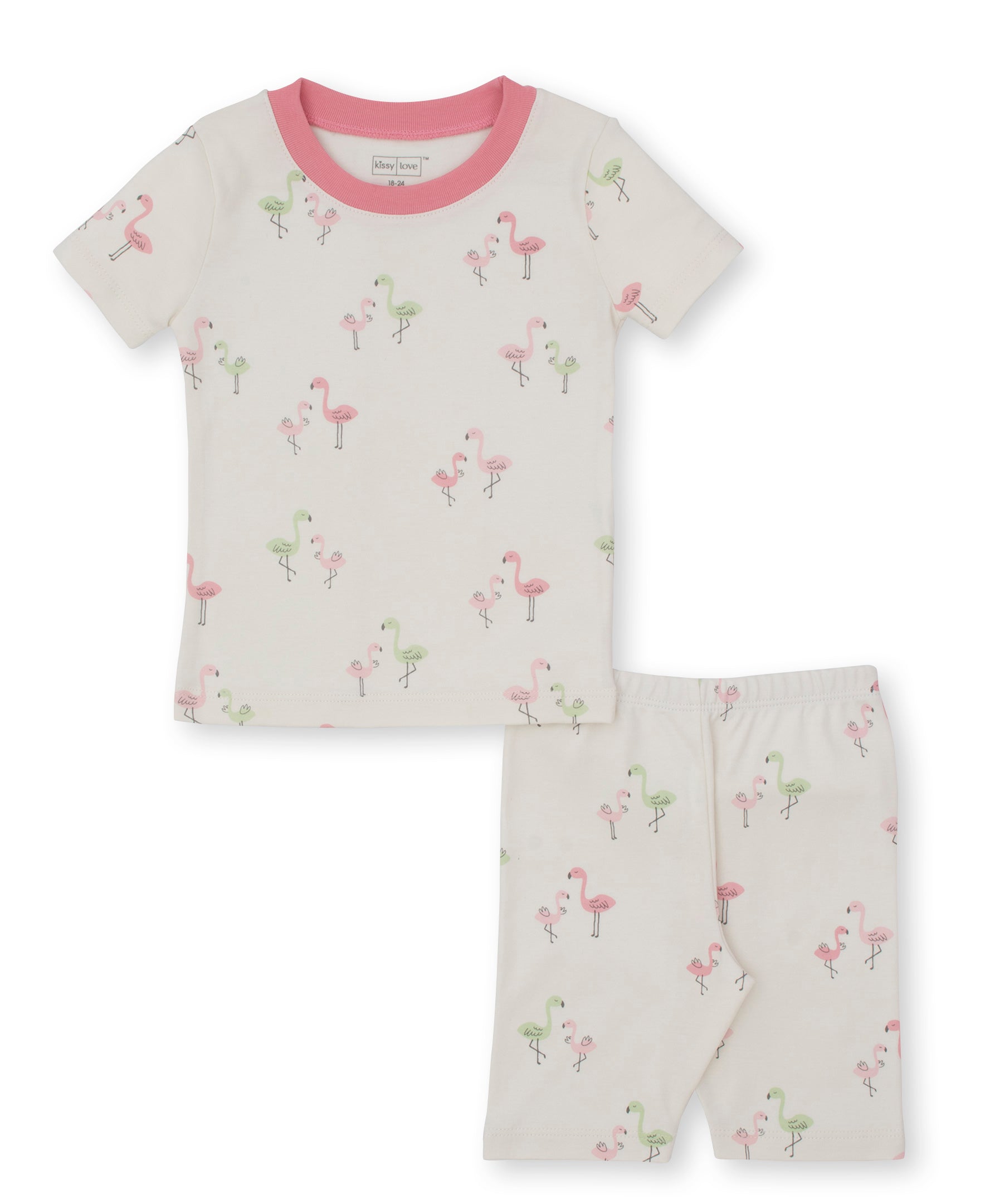 Kissy Love Flamingo Love Short Toddler Pajama Set - Kissy Kissy