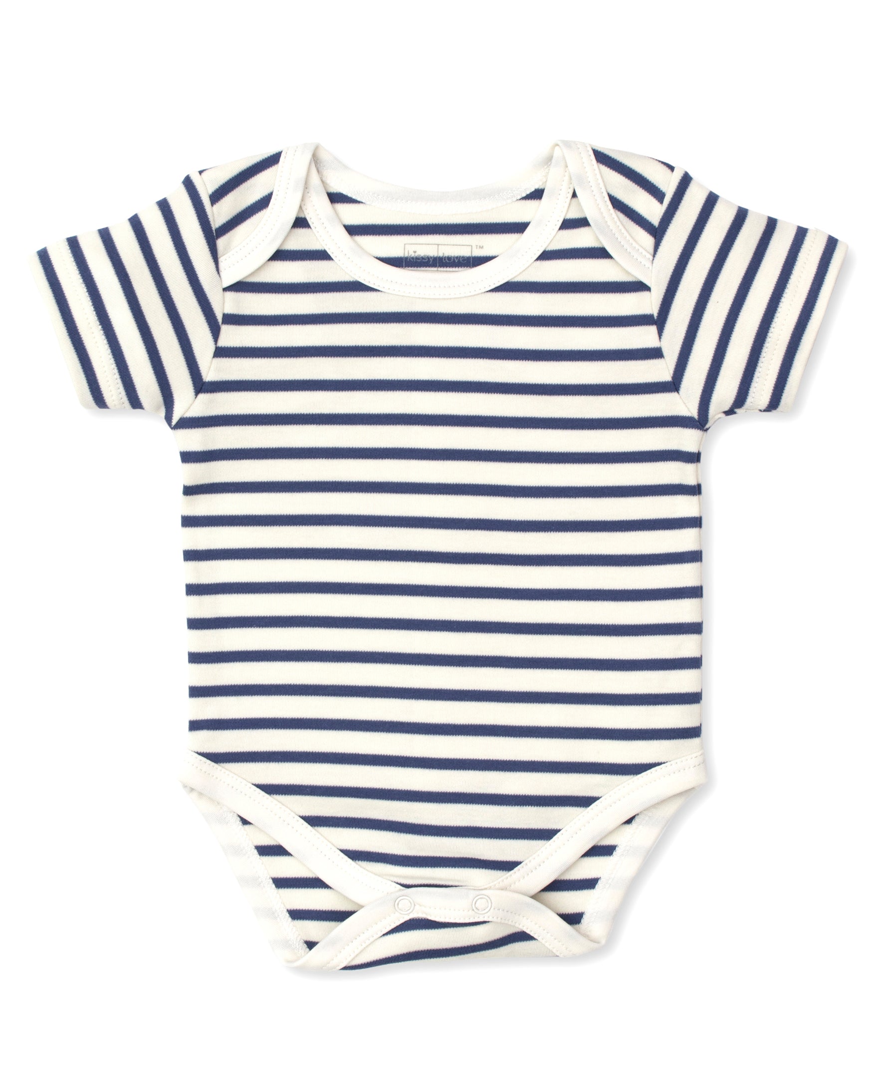 Kissy Love Basics Navy Stripes Short Sleeve Bodysuit - Kissy Kissy