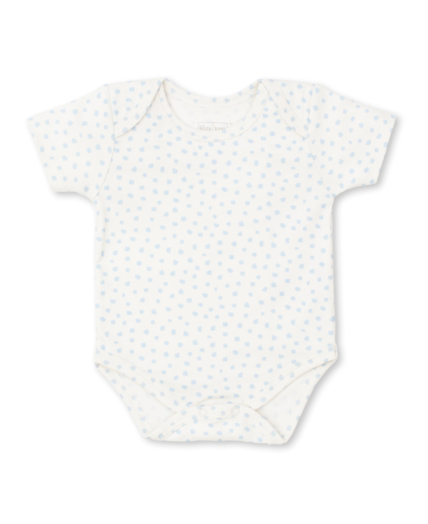 Kissy Love Basics Blue Speckles Short Sleeve Bodysuit - Kissy Kissy
