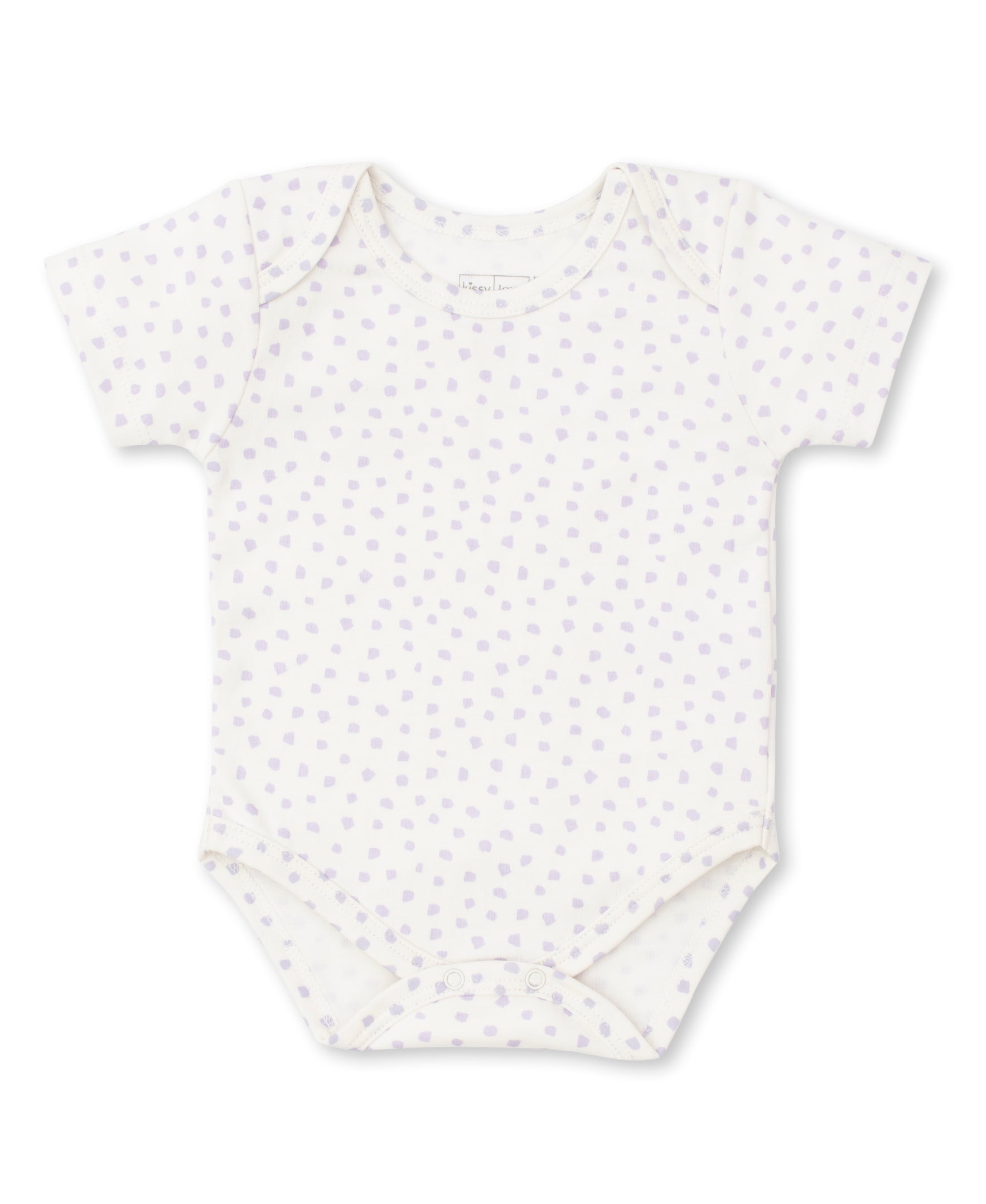 Kissy Love Basics Lilac Speckles Short Sleeve Bodysuit - Kissy Kissy