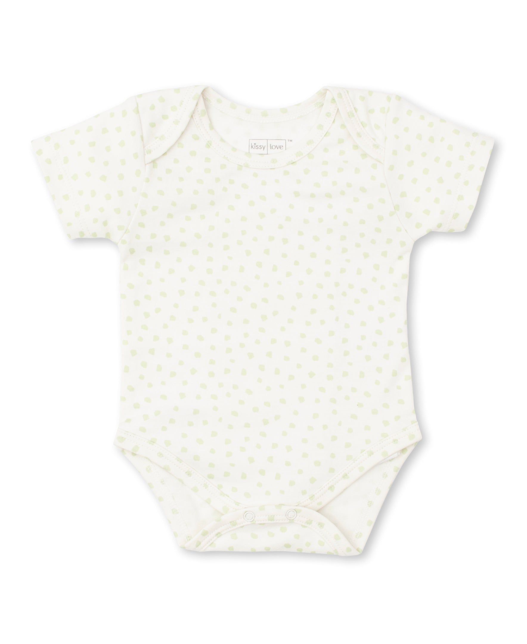 Kissy Love Basics Green Speckles Short Sleeve Bodysuit - Kissy Kissy