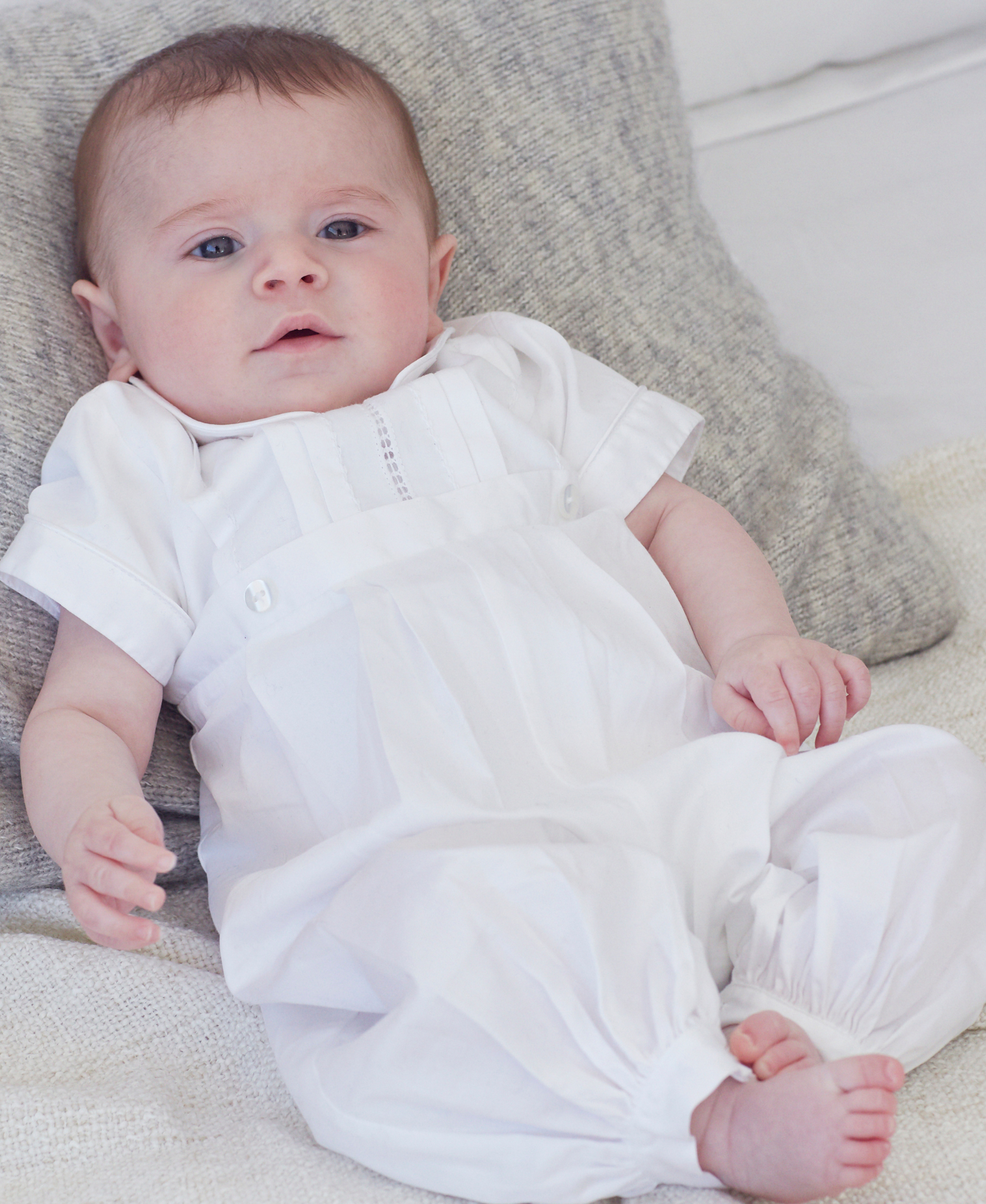 Aiden Christening Convertible Gown & Hat Set - Kissy Kissy