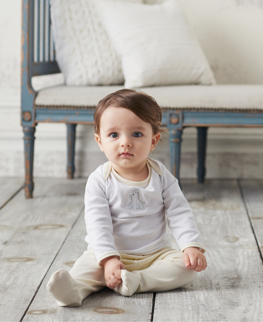 Giraffe Generations Stripe Footed Pant Set - Kissy Kissy