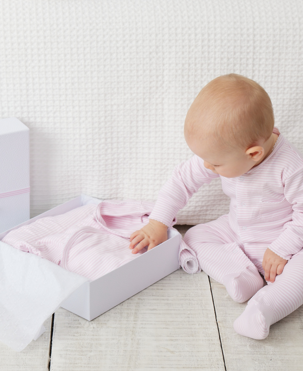 Simple Stripes Pink 5PC Gift Set w/ Gift Box - Kissy Kissy