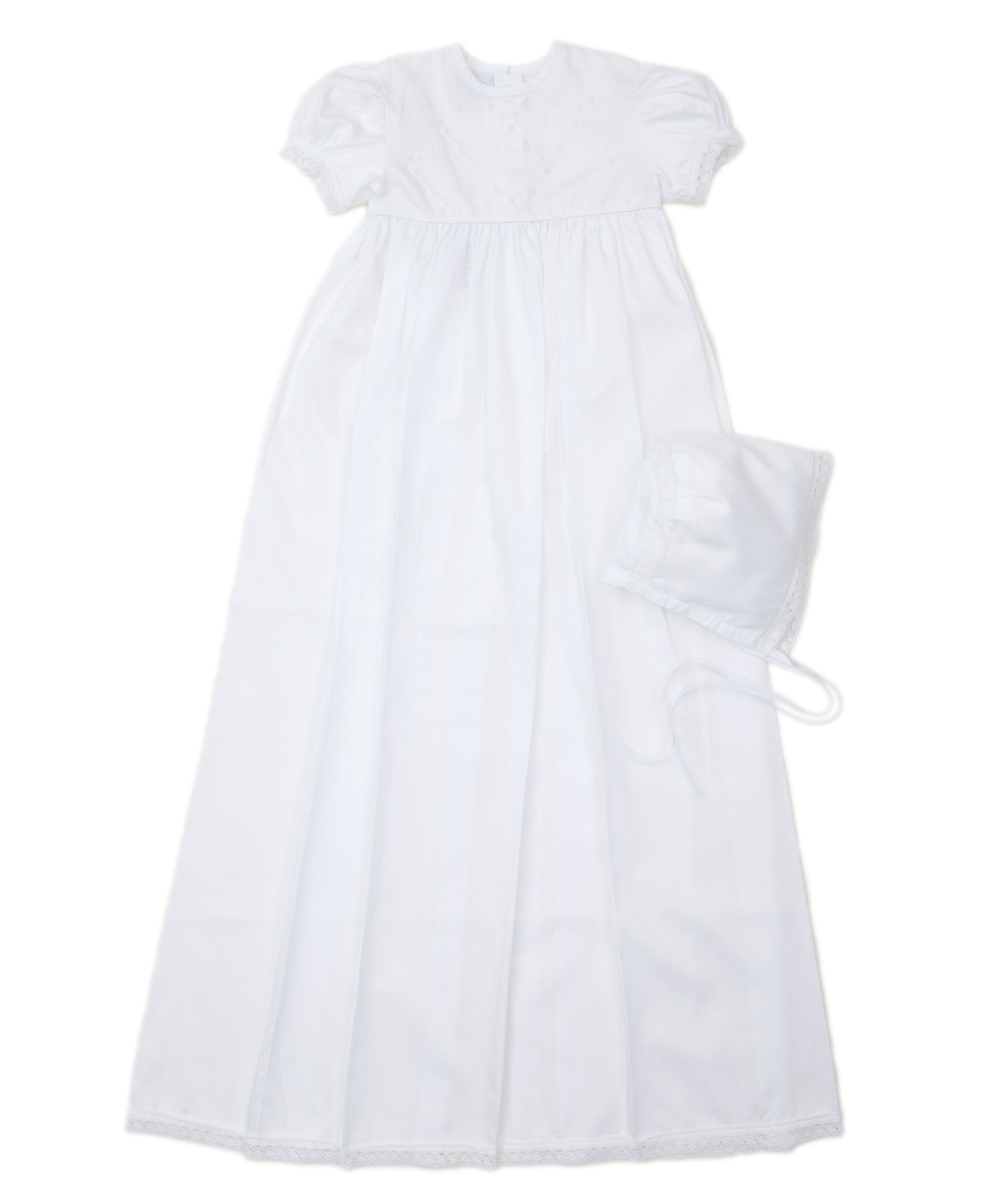 Annalise Christening Gown & Hat Set - Kissy Kissy