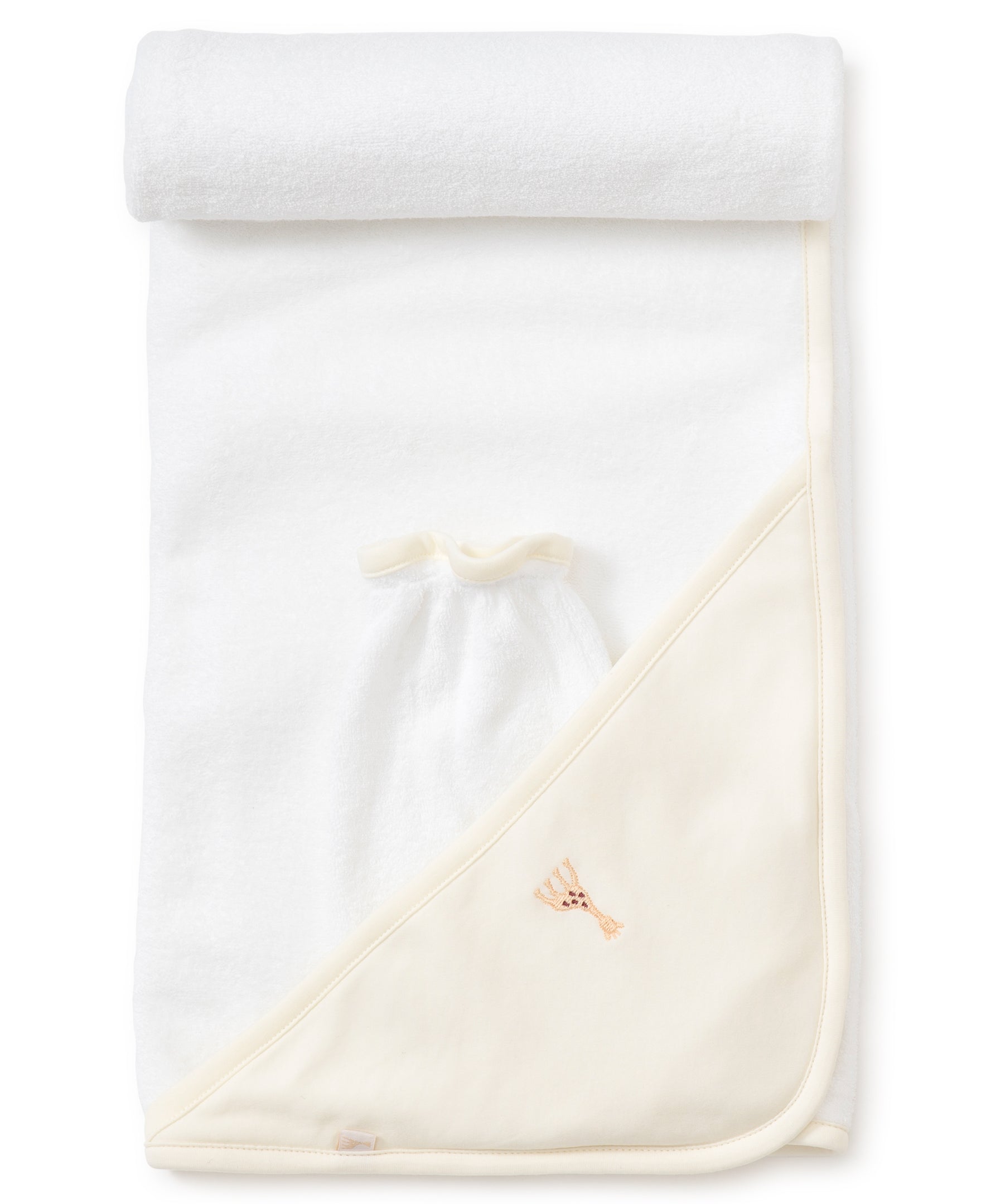 Sophie la girafe Ecru Hooded Towel & Mitt Set - Kissy Kissy
