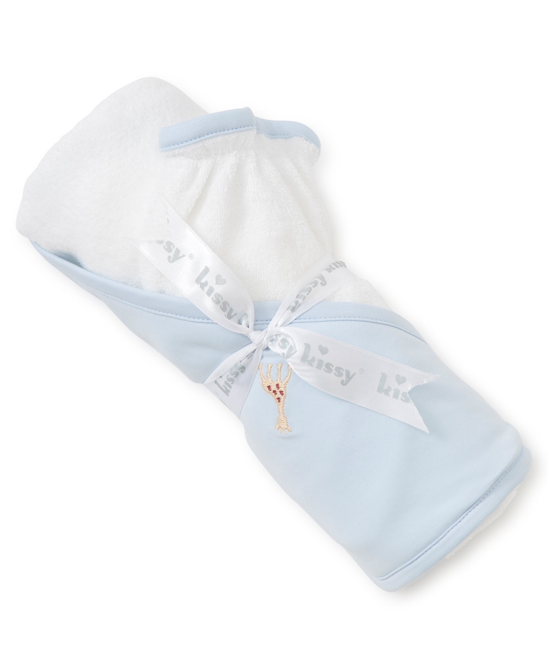 Sophie la girafe Blue Hooded Towel & Mitt Set - Kissy Kissy