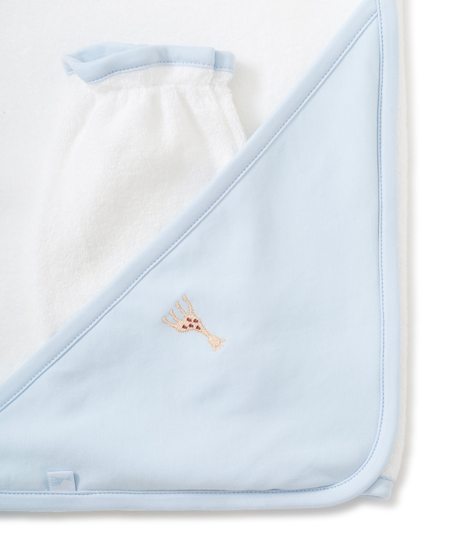 Sophie la girafe Blue Hooded Towel & Mitt Set - Kissy Kissy