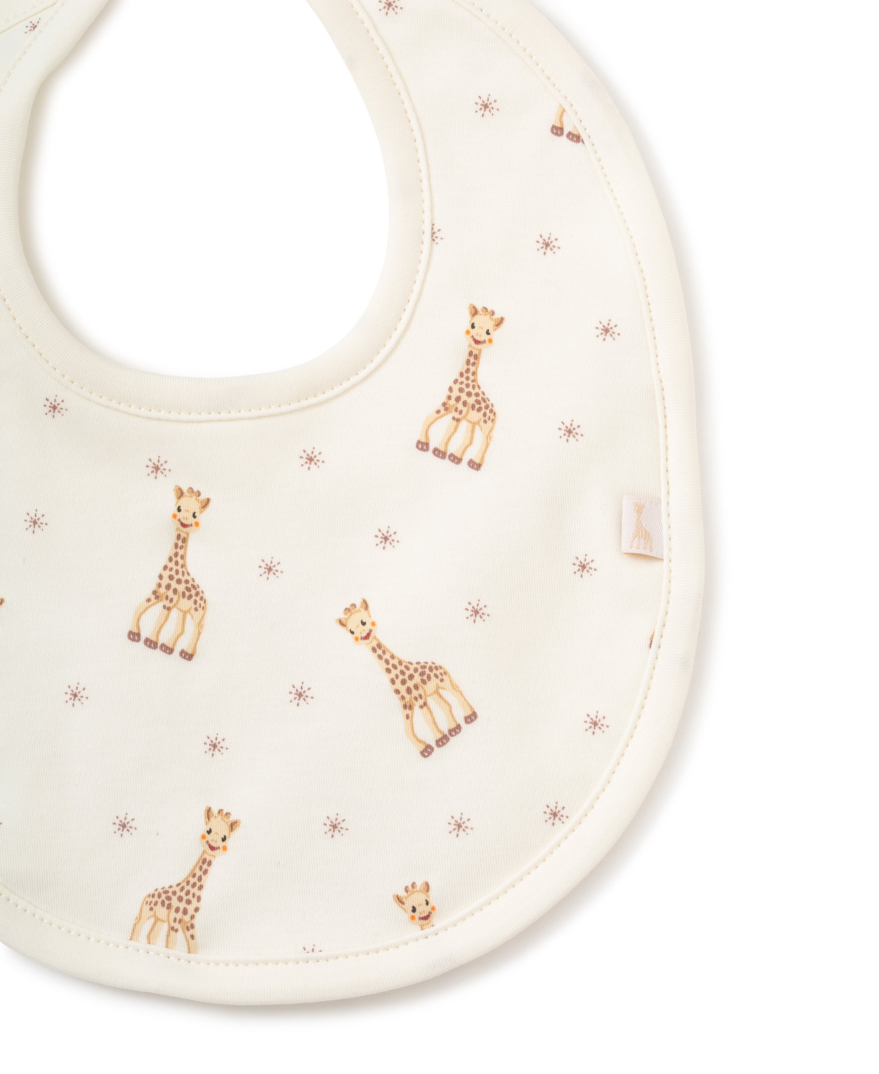 Sophie la girafe Ecru Print Bib - Kissy Kissy