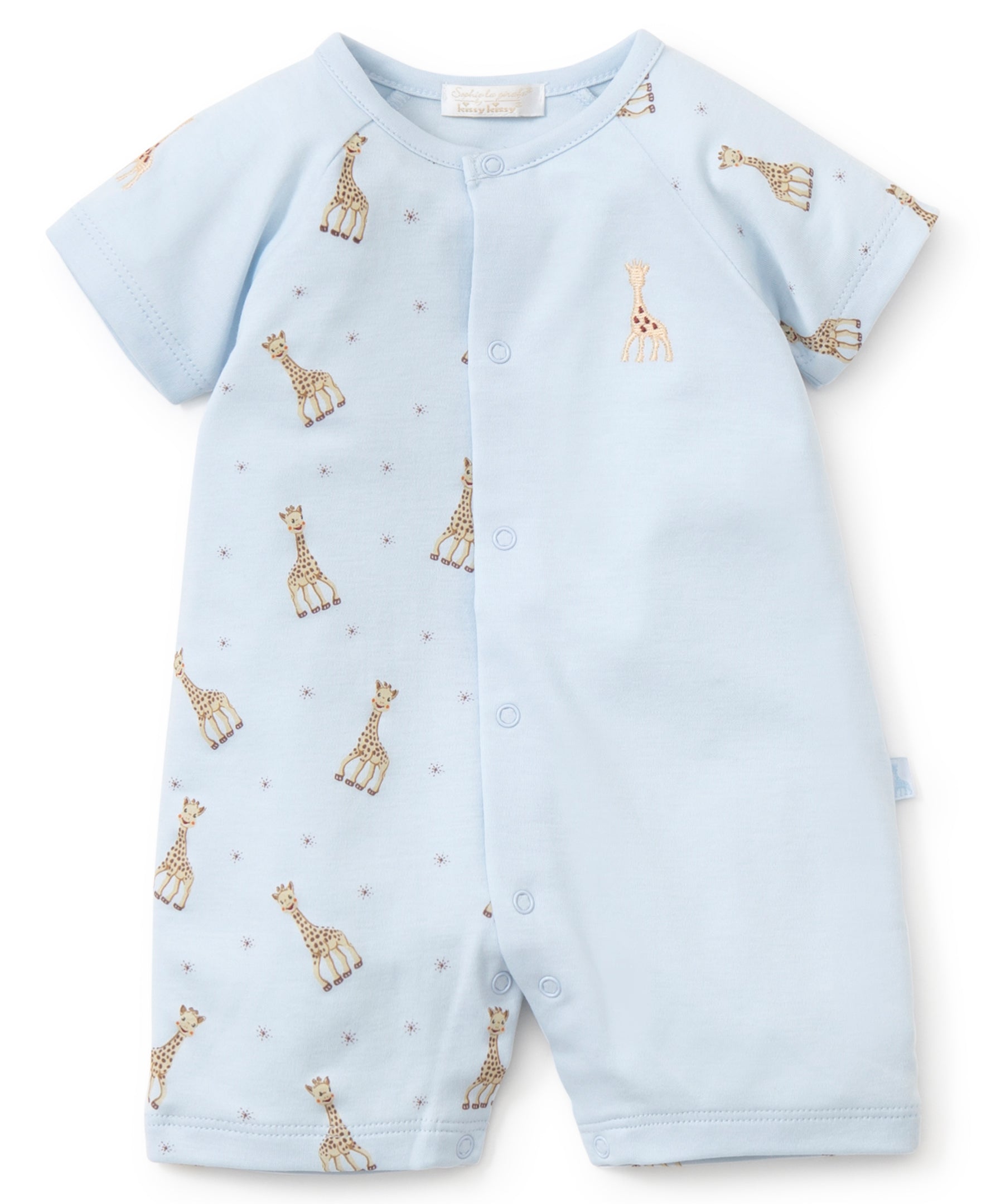 Sophie la girafe Blue Print Short Playsuit - Kissy Kissy