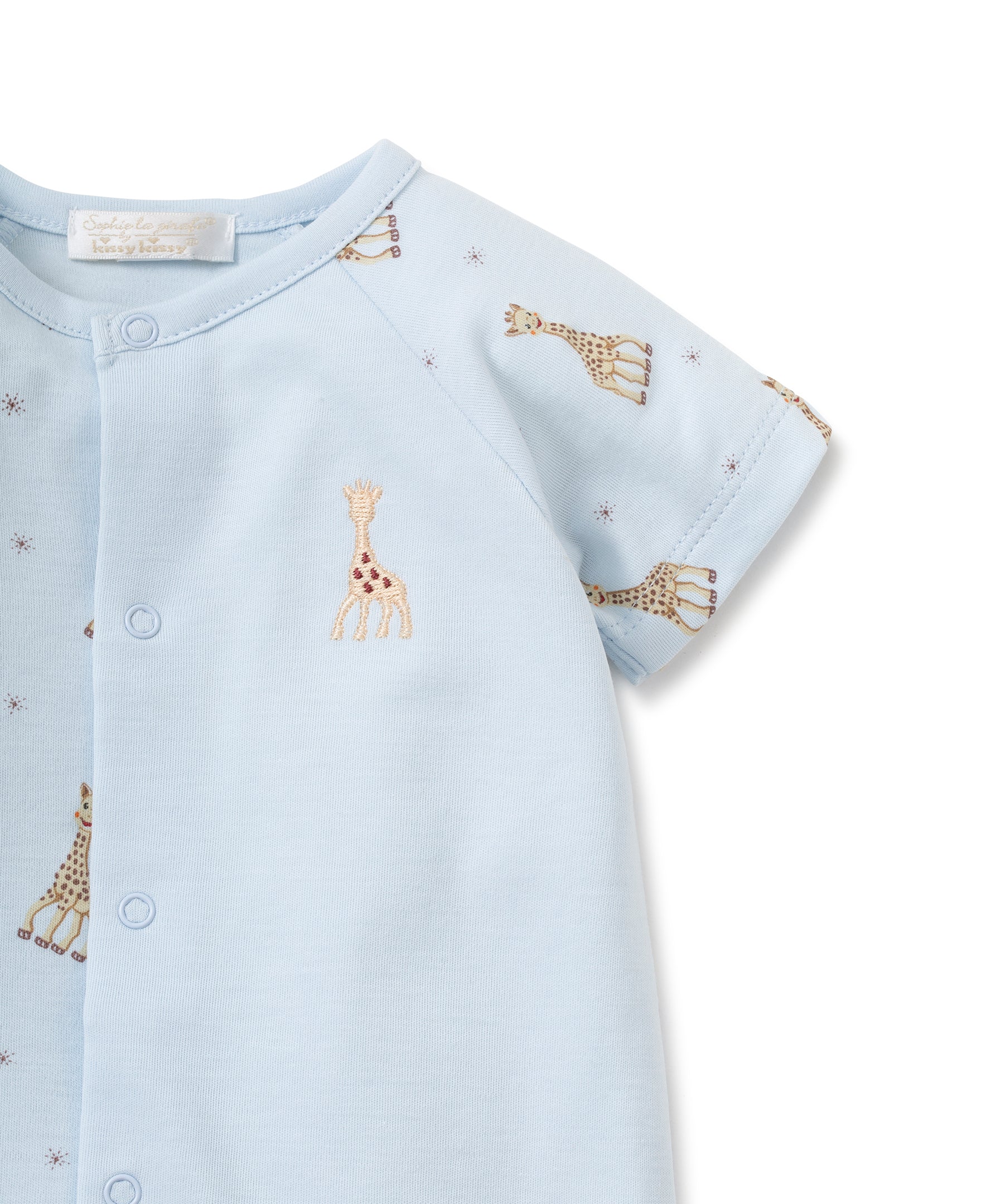 Sophie la girafe Blue Print Short Playsuit - Kissy Kissy