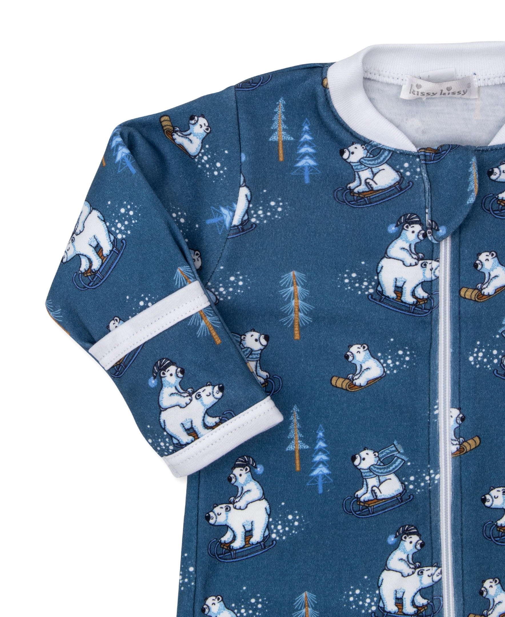 Toboggan Bear Tracks Zip Footie - Kissy Kissy