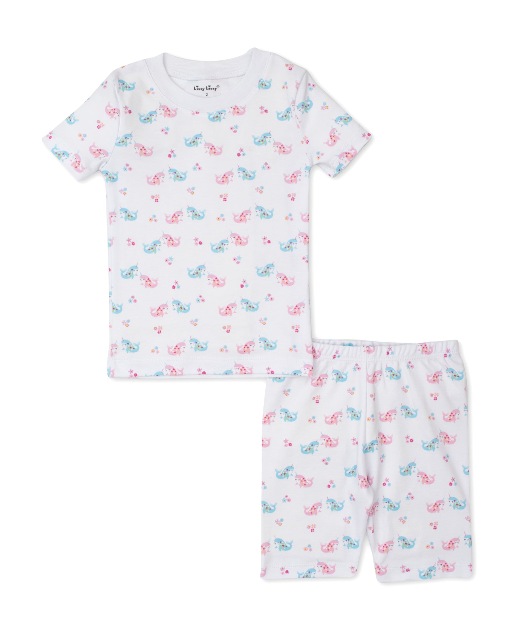 Nomad Narwhals Short Toddler Pajama Set - Kissy Kissy
