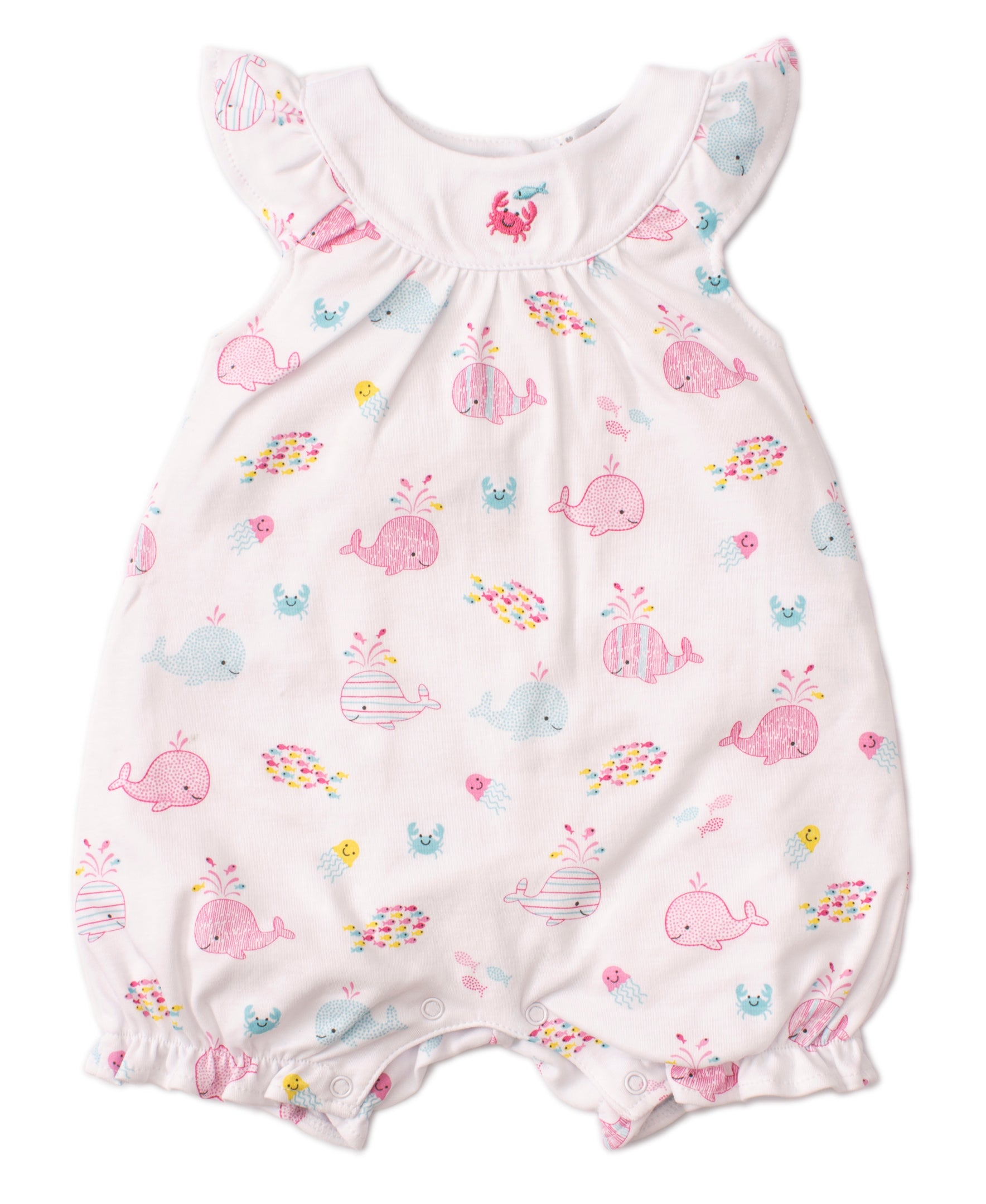 Whale of a Time Print Short Playsuit - Kissy Kissy