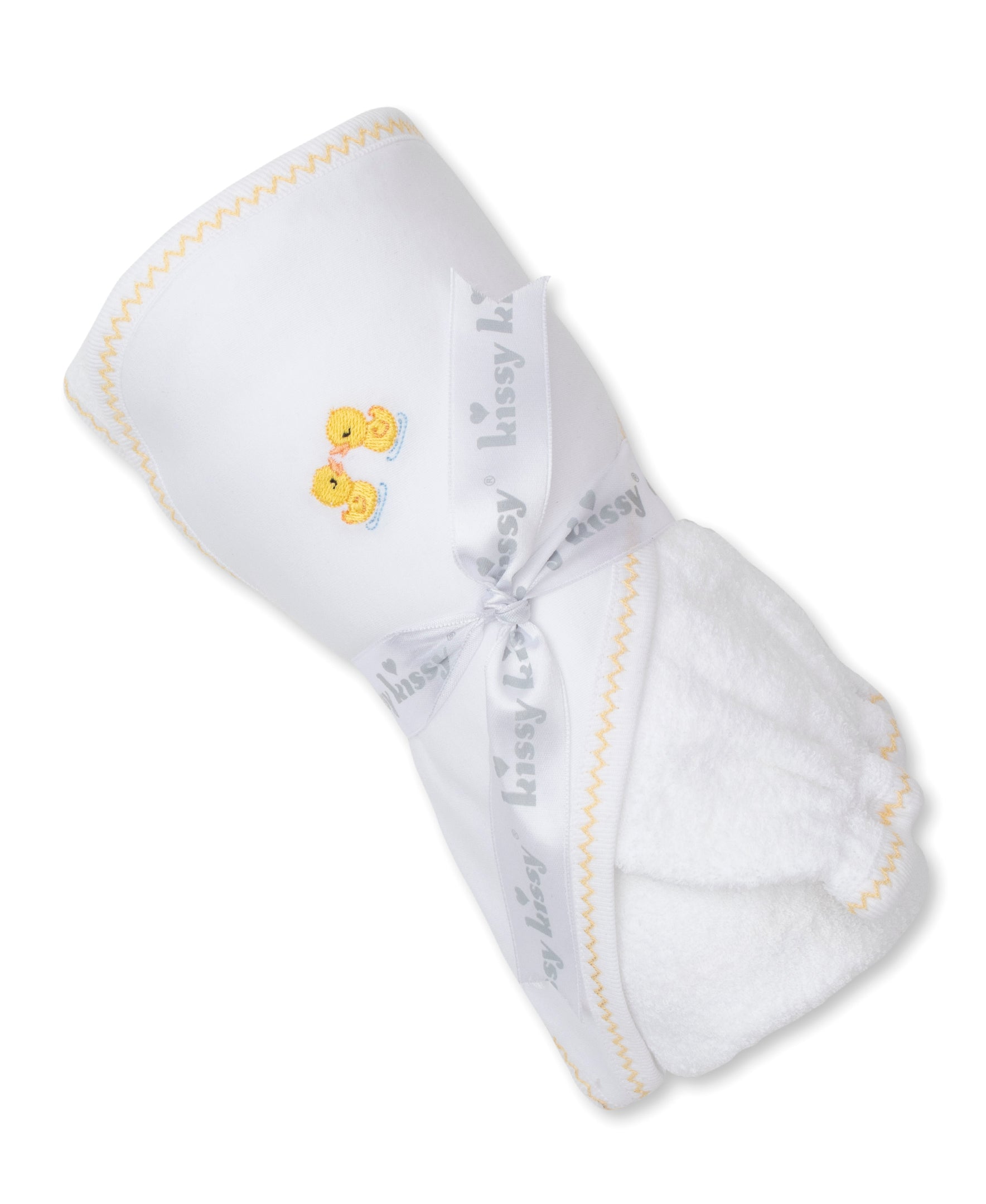 Dotty Ducks Hooded Towel & Mitt Set - Kissy Kissy