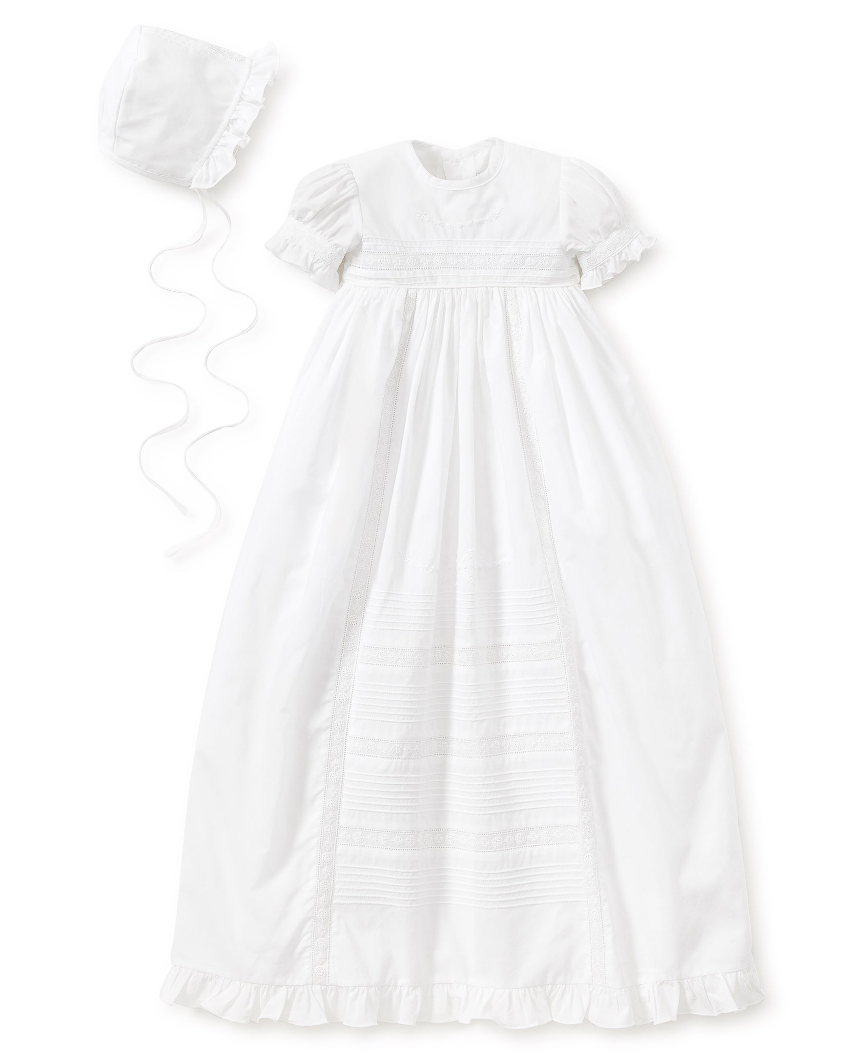 Nicole Christening Gown & Hat Set - Kissy Kissy