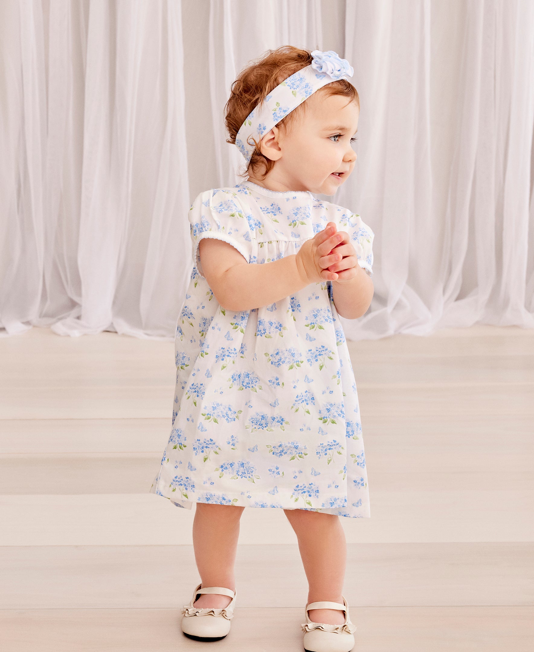 Heavenly Hydrangeas Blue Headband - Kissy Kissy