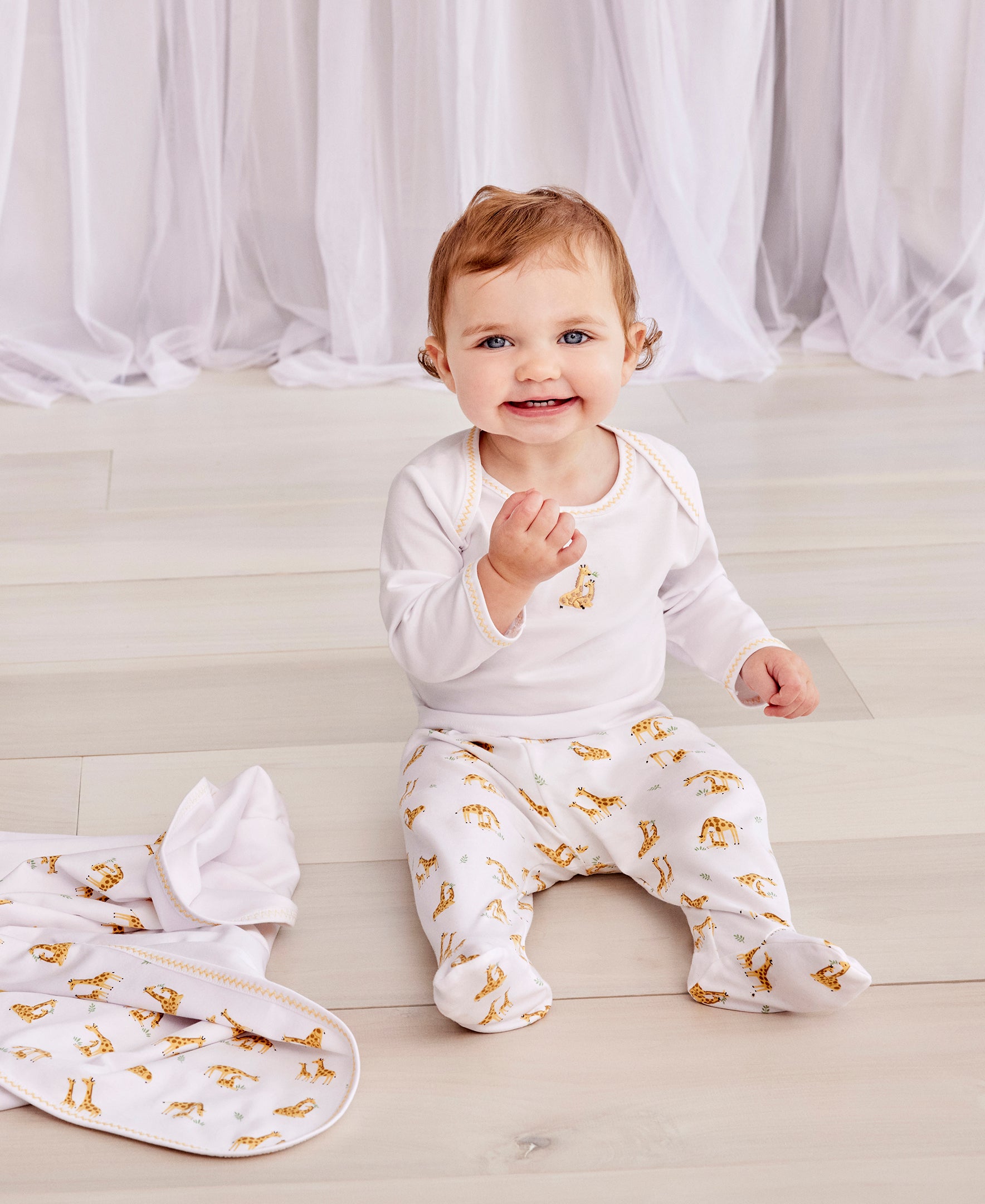 Giraffe Duo Footed Pant Set - Kissy Kissy