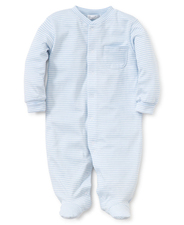 Pima Cotton Striped Baby Footie Pajamas - Kissy Kissy