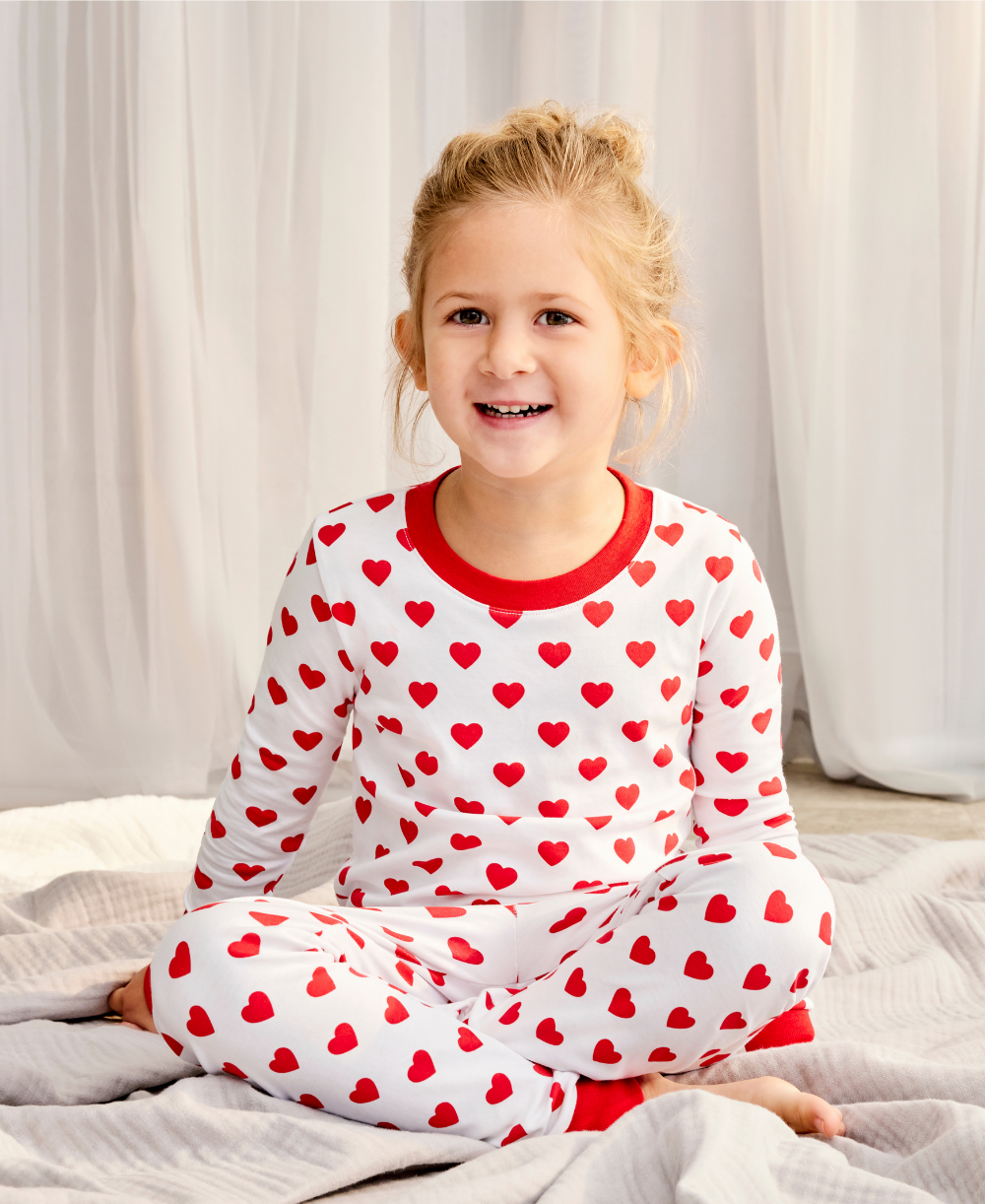 Be My Valentine Toddler Pajama Set - Kissy Kissy