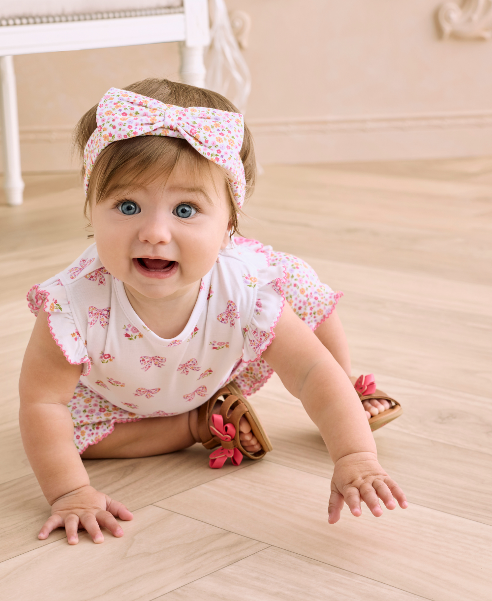 Blossoming Bows Floral Headband - Kissy Kissy