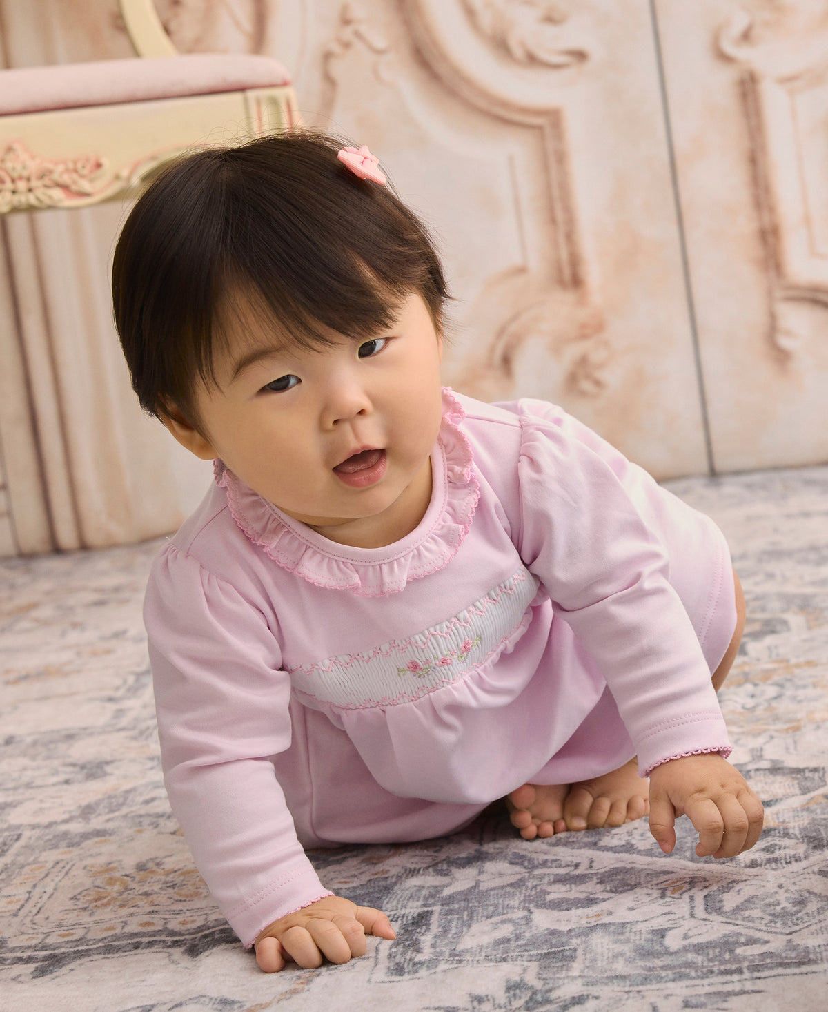 CLB Fall Medley 26 Pink Hand Smocked Dress Set - Kissy Kissy