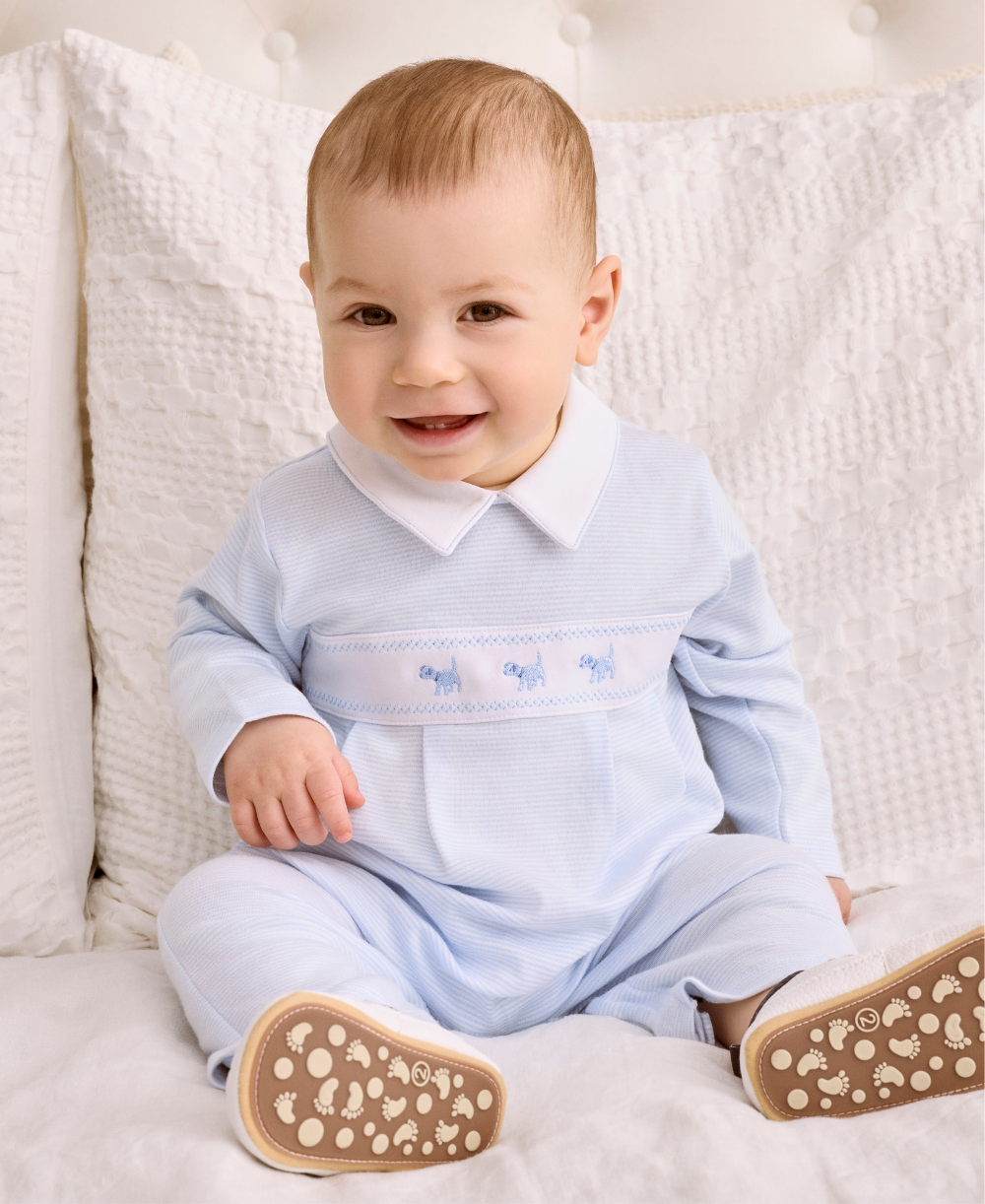 Classic Treasures FA25 Blue Stripe Playsuit - Kissy Kissy