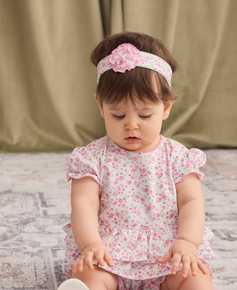 Cottage Roses Pink Headband