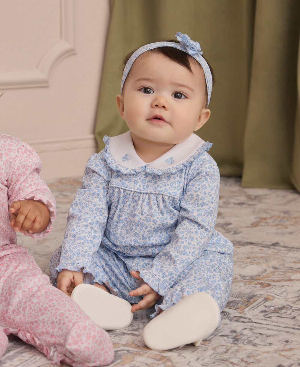 Fall Blooms Blue Playsuit