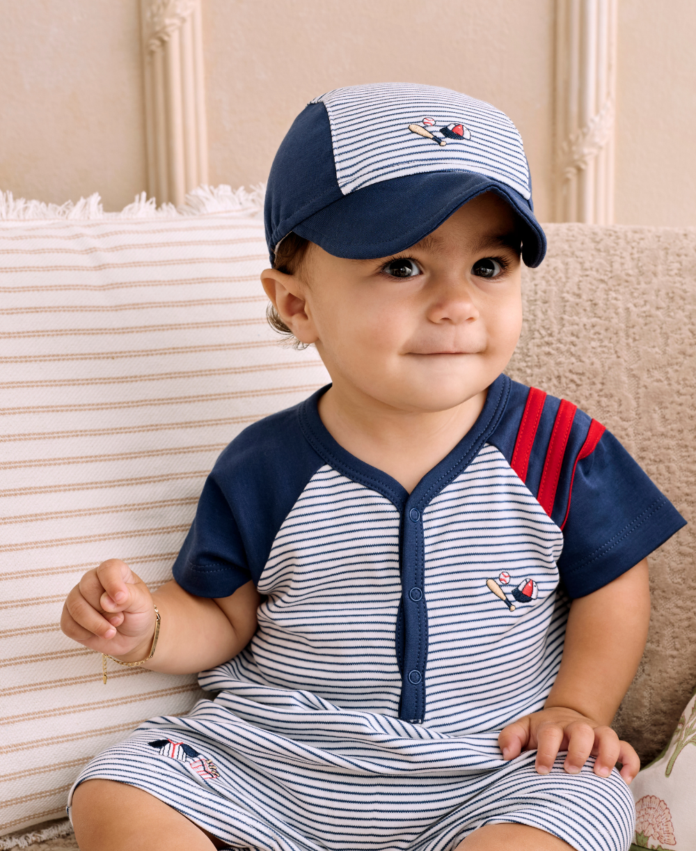 Fly Ball Short Stripe Playsuit - Kissy Kissy