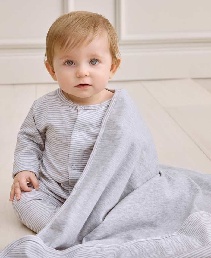 Kissy Kissy 0-3M Blue Stripes Zip Footie main image 0