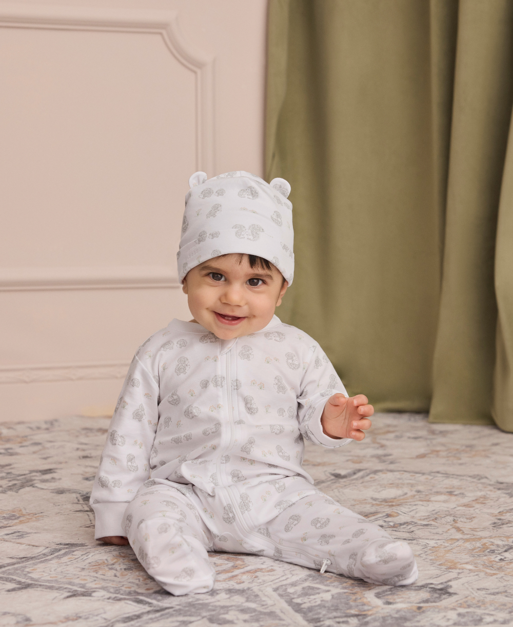 Hedgehogs Little Woods Zip Footie