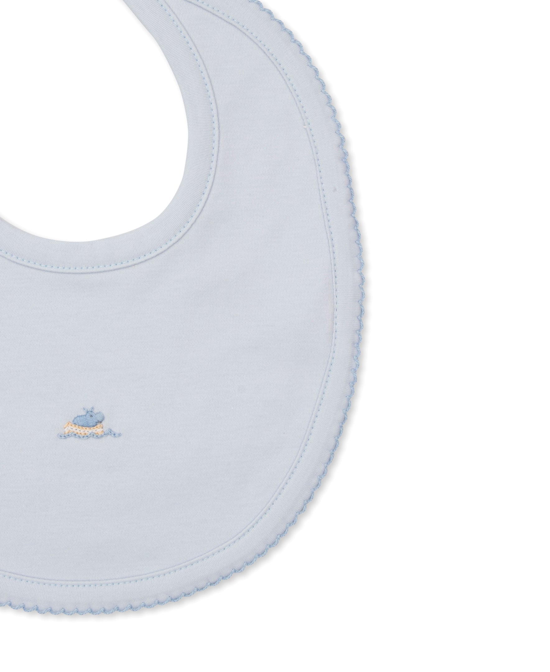 Premier Noah's Ark Blue Hand Emb. Bib - Kissy Kissy