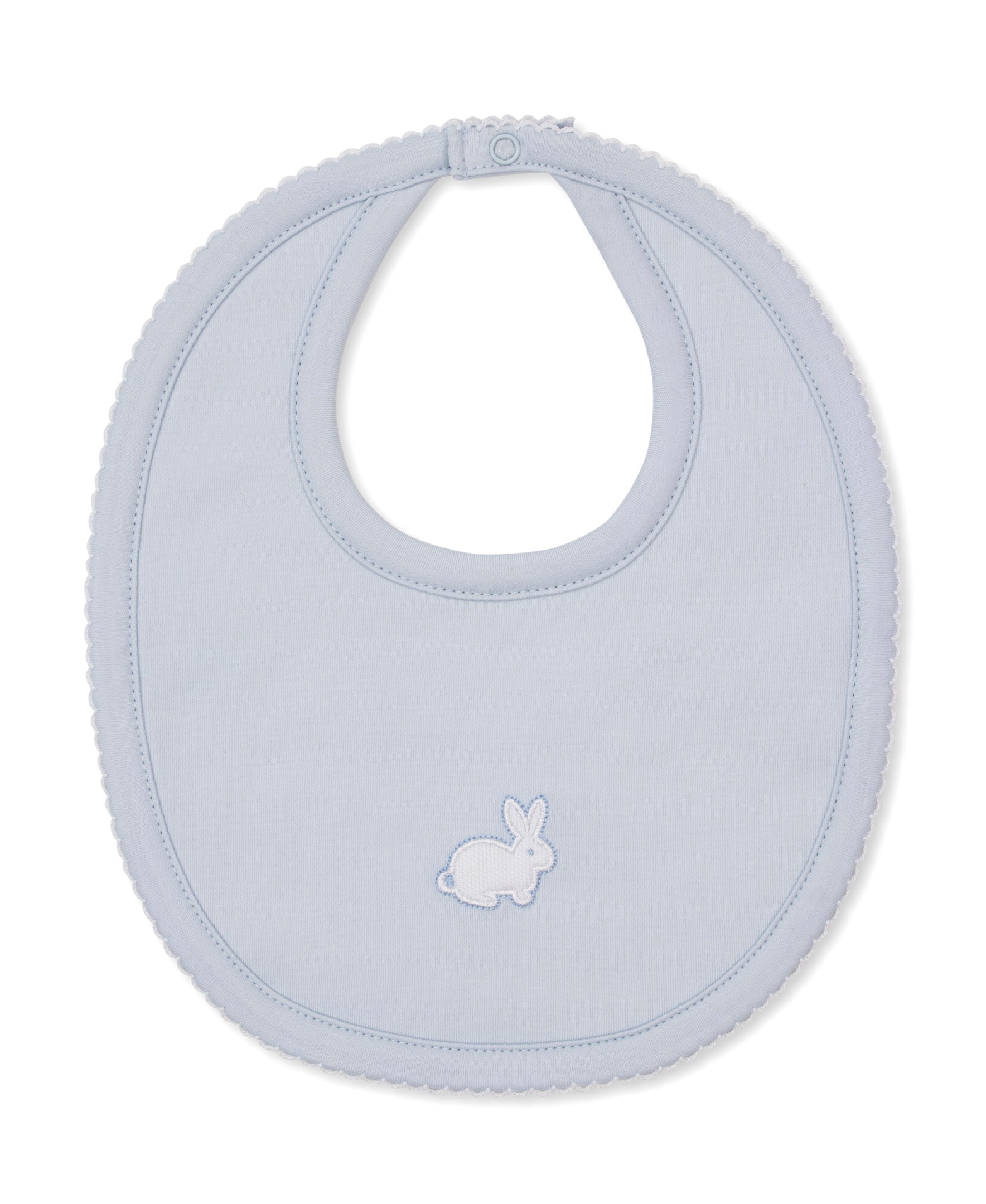 Pique Twin Bunnies Blue Bib - Kissy Kissy
