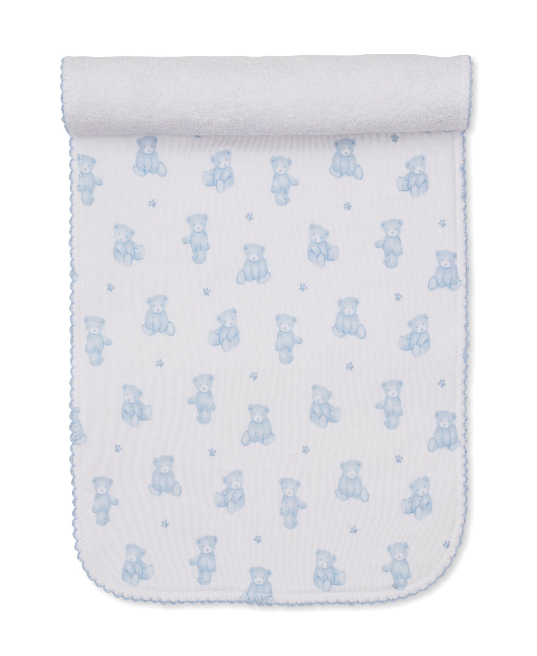 Teddy Bears Blue Burp Cloth - Kissy Kissy